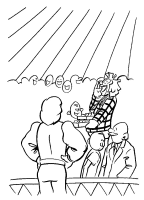 A coloring page of bassie and adriaan